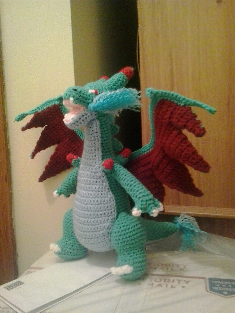 006 Mega Charizard X Pokemon Amigurumi Plush