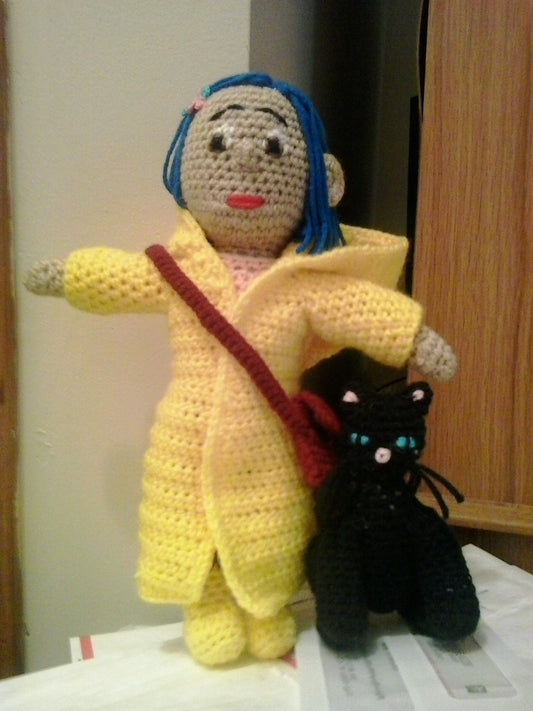 Coraline and her cat Disney Plush