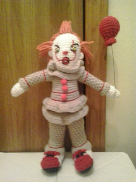 Pennywise Stephen King's It Amigurumi Plush Doll