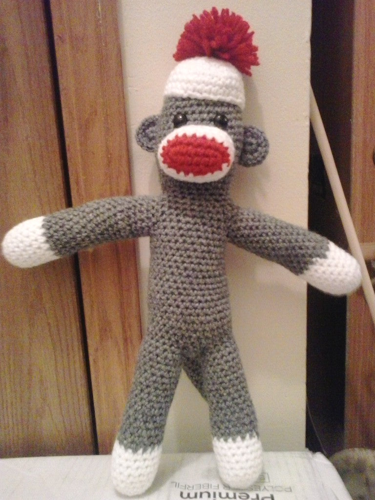 Sock Monkey Amigurumi Plush